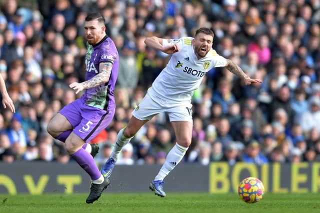 MISSED CHANCE: Stuart Dallas had a glorious - if academic - chance to score for Leeds United