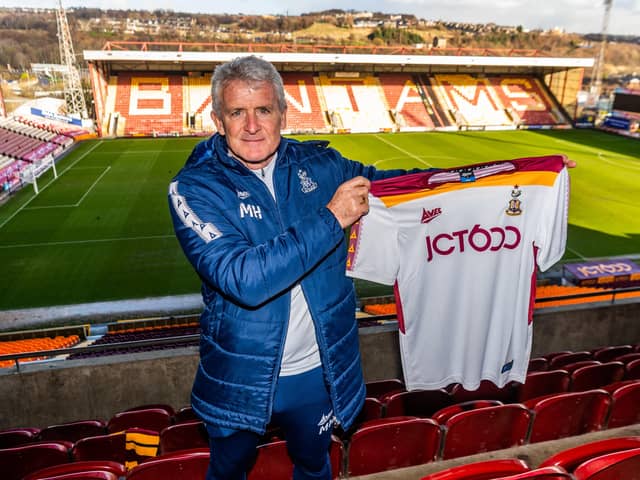 Mark Hughes made his debut at Bradford City on Saturday (Picture: James Hardisty)