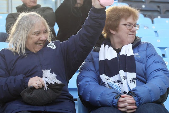 Two PNE fans before kick-off at Coventry