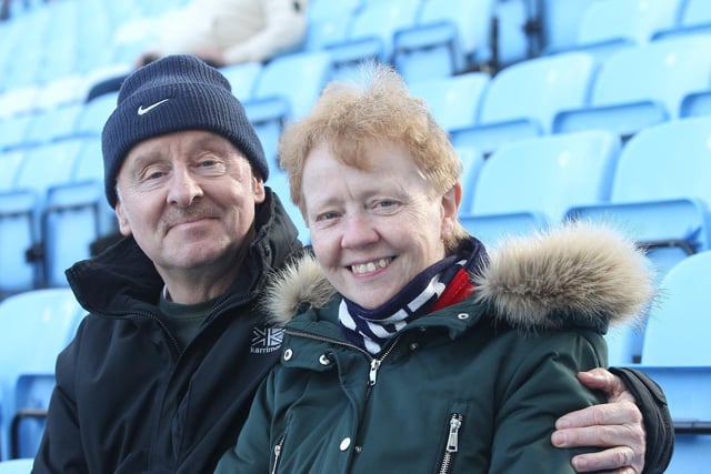 Two PNE fans at the Coventry game