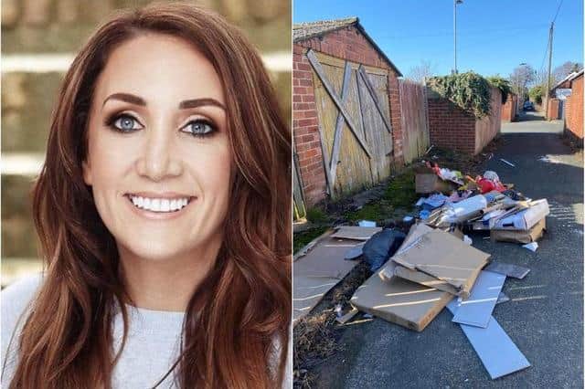 Terri-Ann Nunns says she is 'absolutely fuming' after personal letters and papers were dumped in an alleyway.