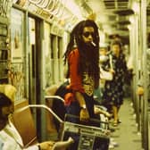 Don Letts riding the New York City subway in 1981. Picture: Lisa Jones.