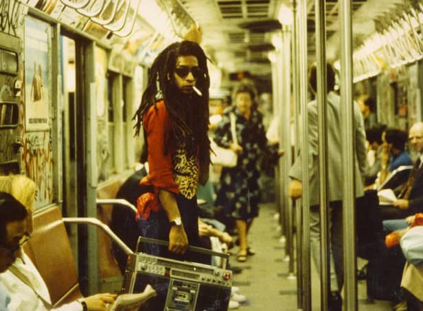 Don Letts riding the New York City subway in 1981. Picture: Lisa Jones.
