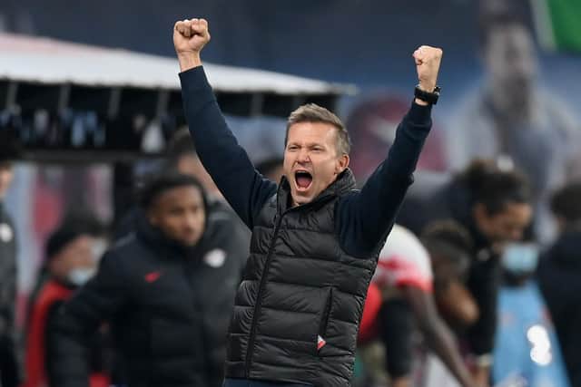 Jesse Marsch - pictured during his stint as head coach of RB Leipzig Picture: Stuart Franklin/Getty Images