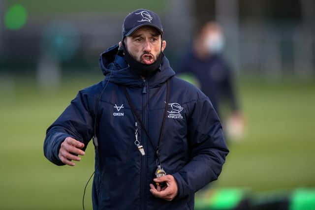 Steve Boden: Doncaster Knights head coach had put his team in position to win promotion. (Picture: Bruce Rollinson)