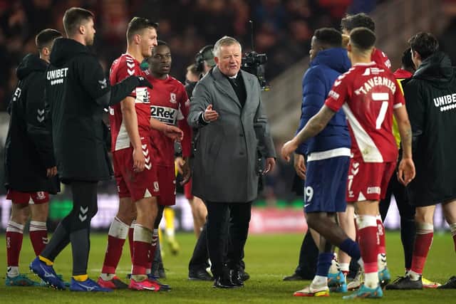 DELIGHT: For Chris Wilder and Middlesbrough. Picture: PA Wire.