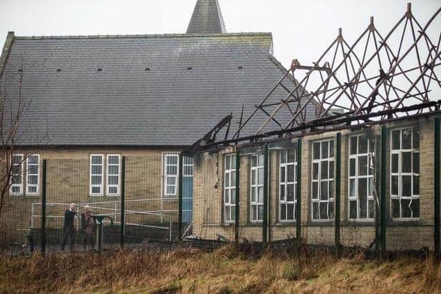 The aftermath of the fire at Ash Green Primary