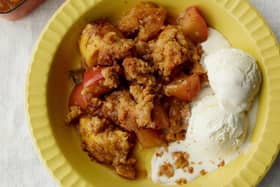 Apple and plantain crumble
 PA Photo/Matt Russell.
