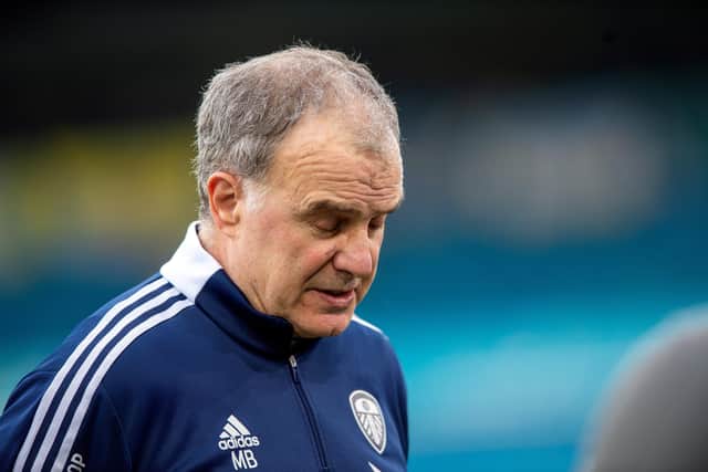 STUBBORN: Marcelo Bielsa, pictured after 
Leeds United's 4-0 defeat to Tottenham Hotspur at  Elland Road on Saturday. Less than 24 hours later, he was sacked. Picture: Bruce Rollinson