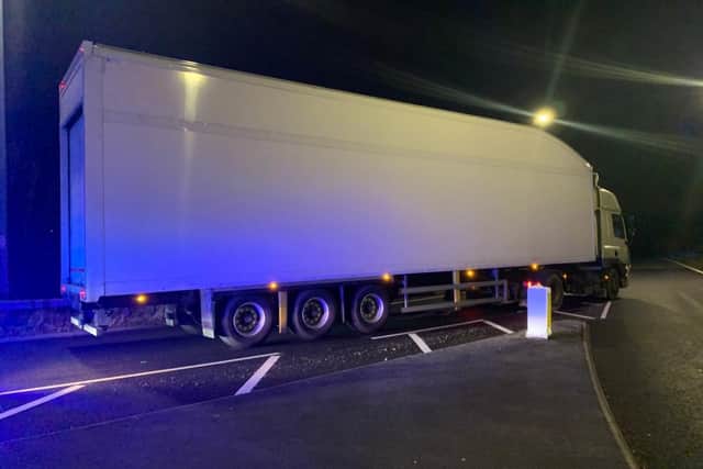 At around 1.30am on Wednesday, an offender entered a delivery compound in the Sherburn area and connected an artic trailer to the lorry cab that they were driving.