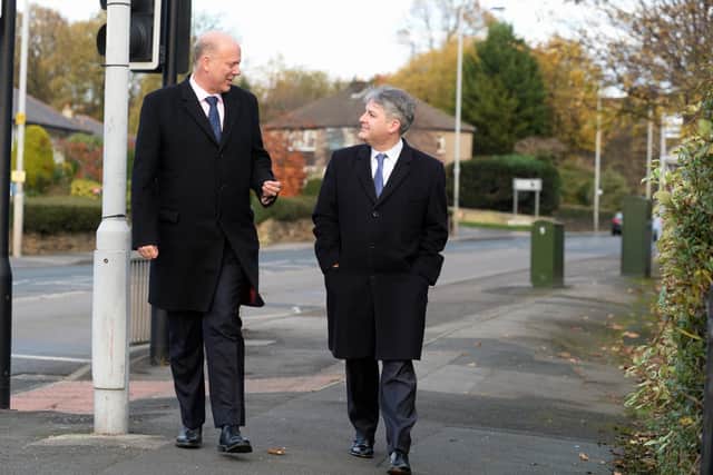 Shipley MP Philip Davies with Chris Grayling, the now former Transport Secretary.