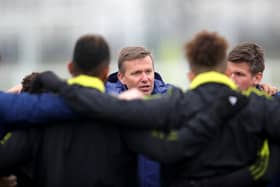 Leeds United head coach Jesse Marsch during a training session at Thorp Arch training ground, Wetherby. Picture: PA.