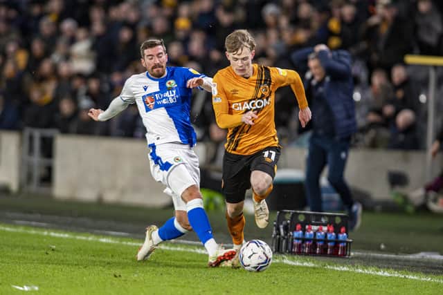'SPECIAL TALENT': Hull City's Keane Lewis-Potter - in action agaisnt Blackburn Rovers in January 
Picture: Tony Johnson