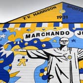 A mural showing former Leeds United coach Marcelo Bielsa. Picture: Simon Hulme