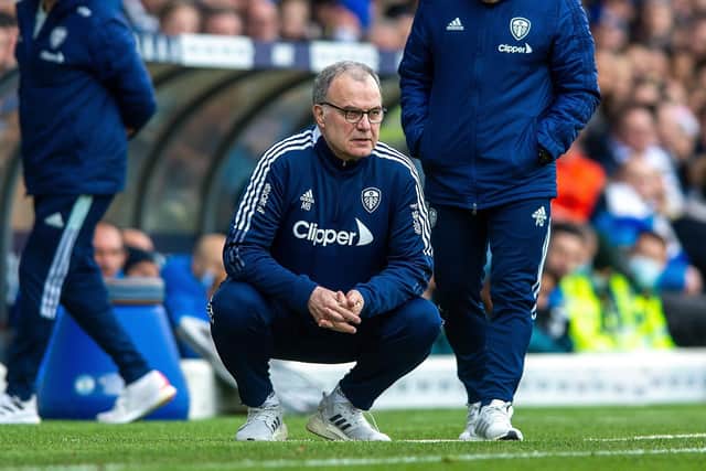 Marcelo Bielsa - pictured on the touchline during last Saturday's 4-0 defeat to Tottenham Hotspur at Elland Road, his last game in charge before being sacked the following day.  Picture: Bruce Rollinson