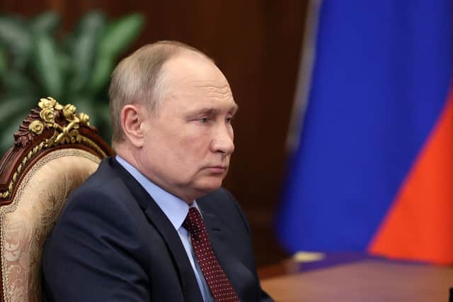 Retired Rear Admiral Chris Parry believes Vladimir Putin is unwell, and that has prompted him to act now. Here he attends a meeting with the head of Russia's Union of Industrialists and Entrepreneurs at the Kremlin in Moscow on March 2, 2022. (Photo by MIKHAIL KLIMENTYEV/SPUTNIK/AFP via Getty Images)