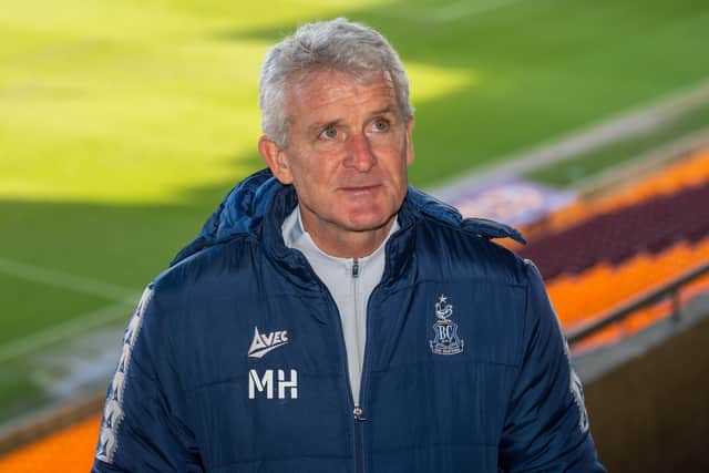 Mark Hughes still waiting for his first win as Bradford boss (Picture: James Hardisty)