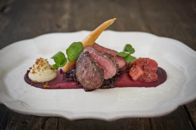 Parkin crusted loin of deer#
Picture Tim Green