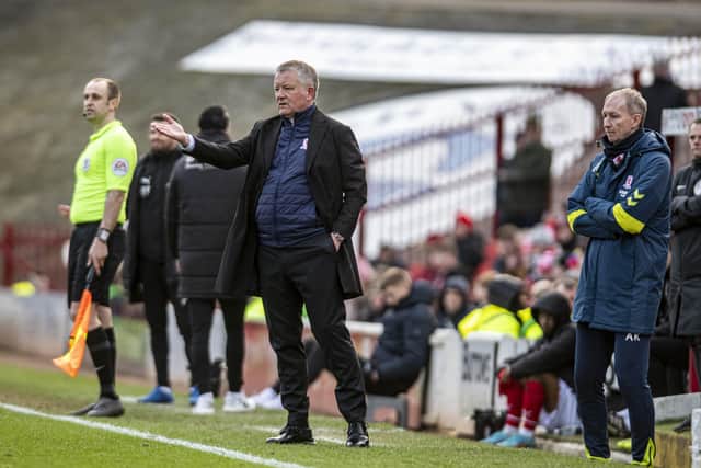 Middlesbrough manager Chris Wilder returns to Bramall Lane and former club Sheffield United tonight  Picture: Tony Johnson