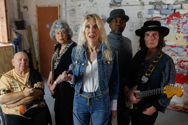 Bette with her bandmates, as chosen by Lady Leshurr. Photo: BBC/RDF Television/Amelia Jones