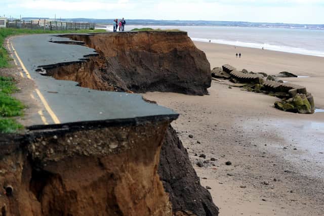 Archive pic: A road in Skipsea which succumbed to coastal erosion Credit: Owen Humphreys/PA Wire