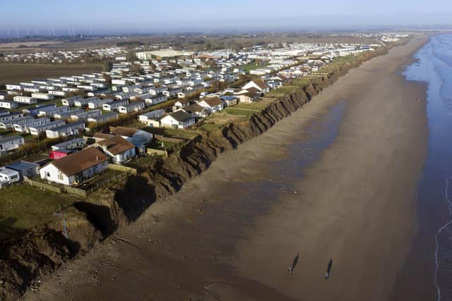 File pic of houses on the coastline at Skipsea  Credit: Owen Humphreys/PA Wire