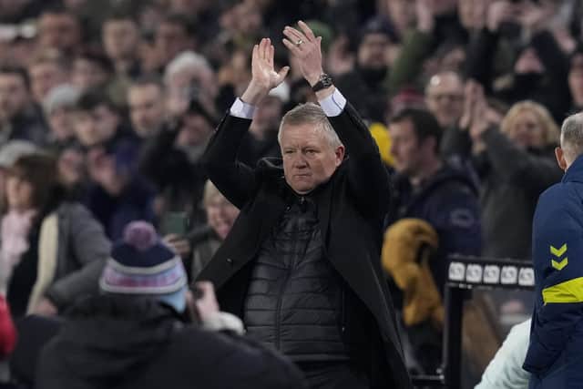Boro boss Chris Wilder acknowledges the welcome from his former club's fans. Picture: Andrew Yates / Sportimage