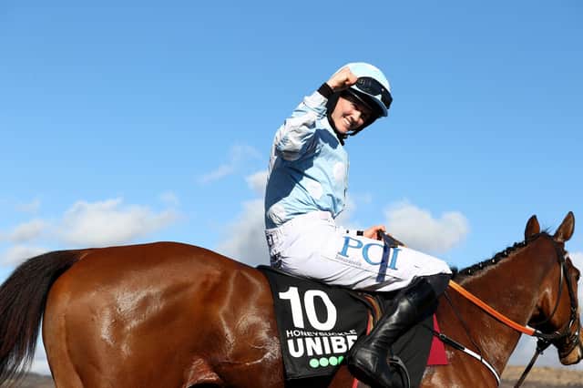 Rachael Blackmore became the first female jockey to win the Champion Hurdle when Honeysuckle won at Cheltenham last year for trainer Henry de Bromhead.