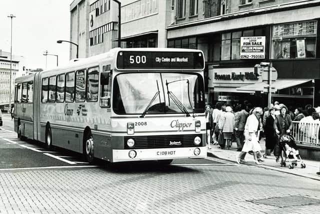 The City Clipper serving shoppers in Sheffield in the mid 1980s.