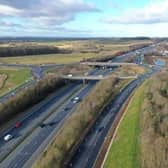 Photo: An aerial view of junction 47 of the A1(M).