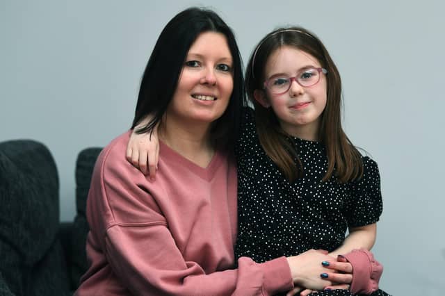 Rachel Matthews and her daughter Emmie, six. Picture: Jonathan Gawthorpe.