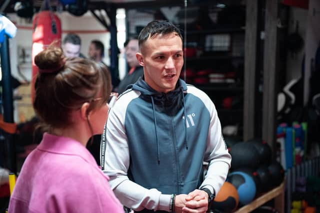 TAKING INITIATIVE: Josh Warrington at Leeds Alliance Boxing Club. Picture: Luke Holroyd.