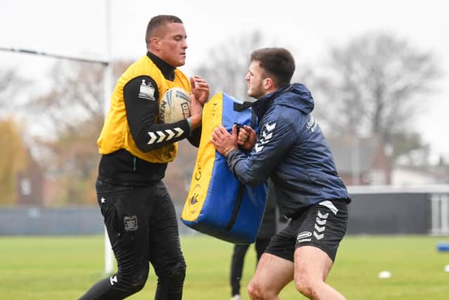 Hull FC's Kane Evans in trainng. Picture: Will Palmer/SWpix.com