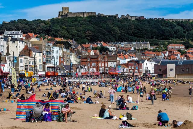 Visitors to Scarborough, enjoying the weather on August bank holiday  Picture: James Hardisty