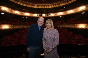RIGHT ON CUE: Harry Gration and Christine Talbot at York Theatre Royal ahead of hitting the road. Picture: Jonathan Gawthorpe.
