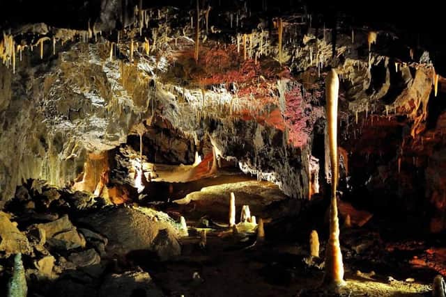 Inside the incredible Stump Cross Caverns