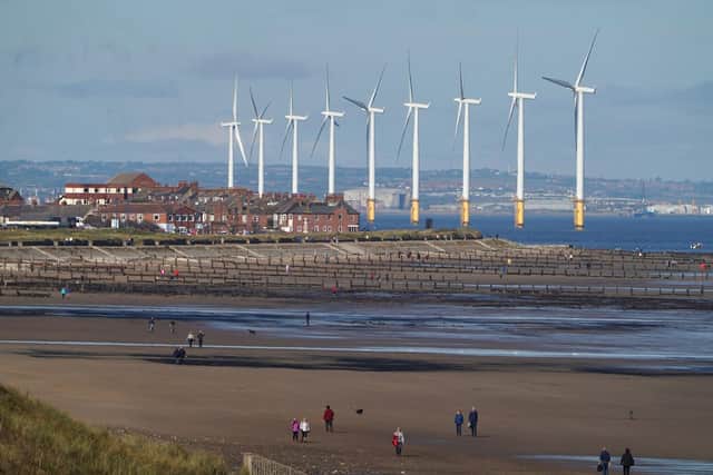 The Teesside Wind Farm near the mouth of the River Tees off the North of England's coast. Calls have been made by metro mayors and the Northern Powerhouse Partnership to ensure that the potential of the green energy sector is fully realised. (Photo: Owen Humphreys/PA Wire)