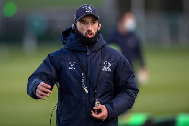 Steve BGoden: His Doncaster Knights side welcome Cornish Pirates. (Picture: Bruce Rollinson)