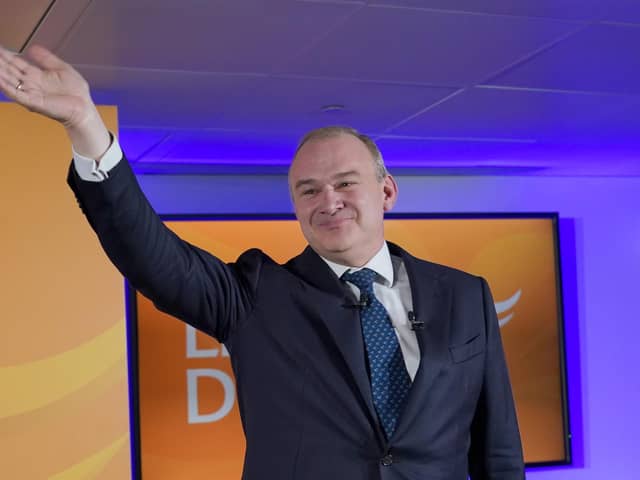 Liberal Democrat leader Sir Ed Davey after giving his keynote address at the Lib Dem annual conference in September 2021 which was held virtually (PA)