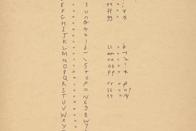 Part of the cipher
