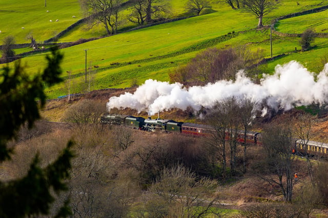 Is there any better image than a steam train moving across the Yorkshire countryside?