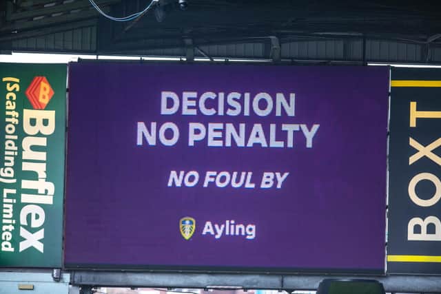 REPRIEVED: VAR came to Leeds United's assistance in their 2-1 victory over Norwich City
