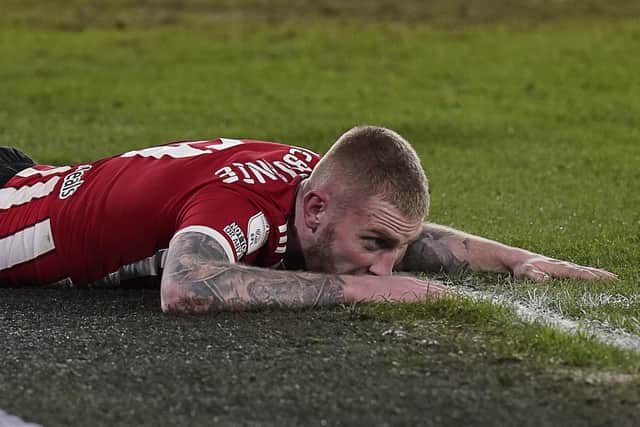 Blades striker Oli McBurnie picked up an injury at Coventry. Picture: Andrew Yates / Sportimage