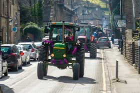 The tractors rode through Holmfirth this weekend