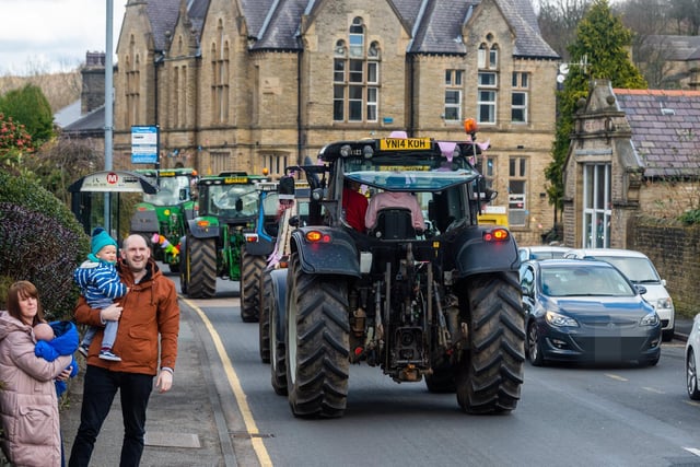 A number of unsuspecting people were shocked by the tractor run