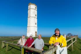 Michelle Stephens, Linda James, Chrys Mellor and chairman Andrew Jones, members of The Friends of The Chalk Tower at Flamborough. Picture: James Hardisty.