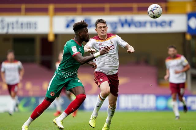 Bradford City's Andy Cook is set to get more support from his team-mates, according to manager Mark Hughes Picture: Zac Goodwin/PA