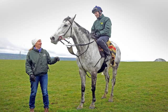 Trainer Sue Smith with Vintage Clouds who lines up at a sixth successive Cheltenham Festival today.