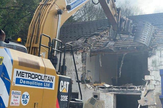 Photos showing demolition of former Punchbowl pub (credit John Sisk & Son)