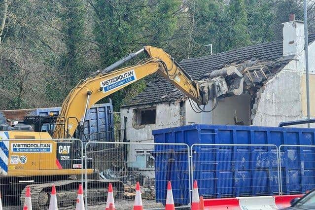 Photos showing demolition of former Punchbowl pub (credit John Sisk & Son)